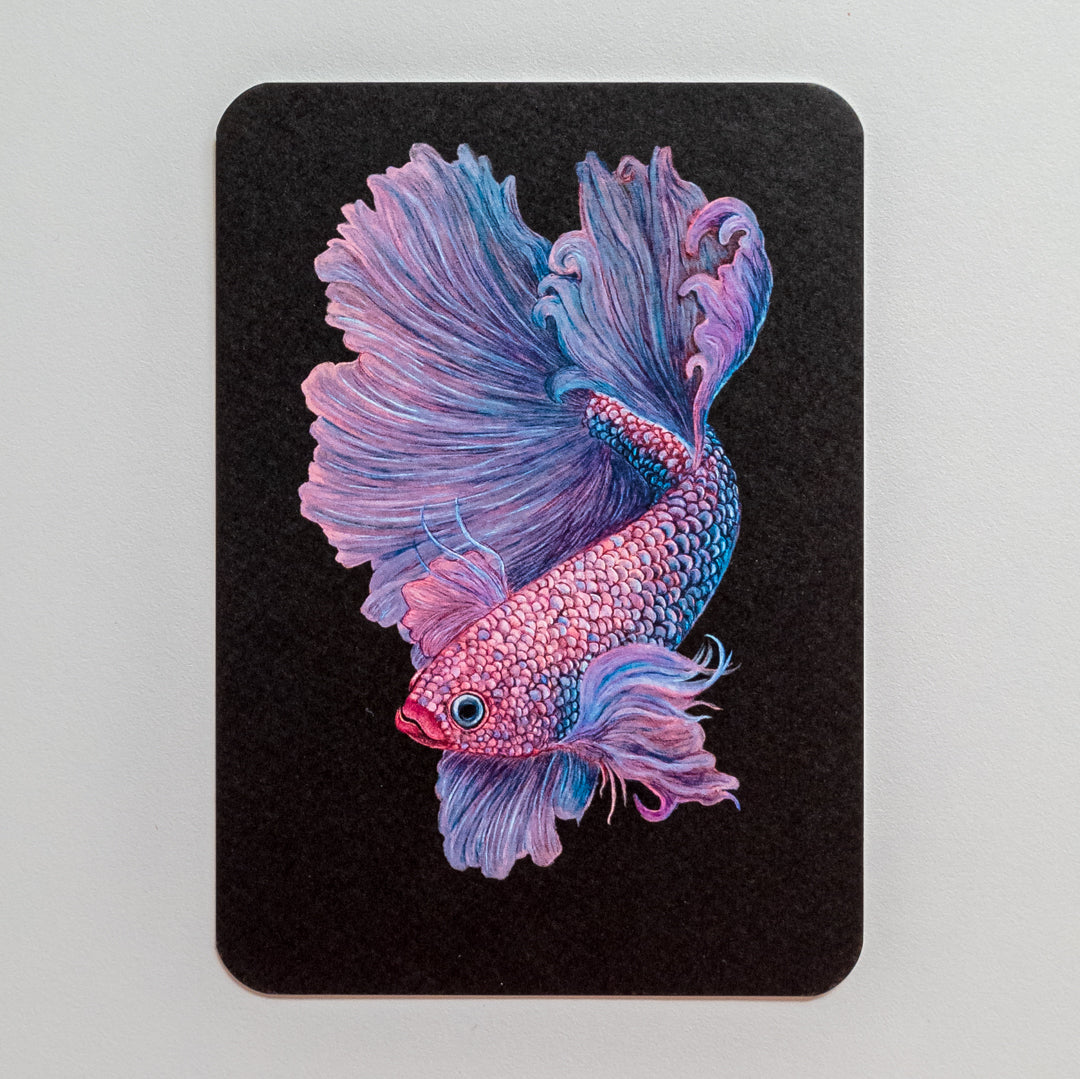 Postcard BETTA zwart